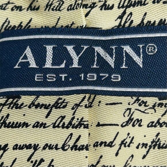 Alynn Men's Ivory Silk Declaration of Independence Necktie - Picture 2 of 7